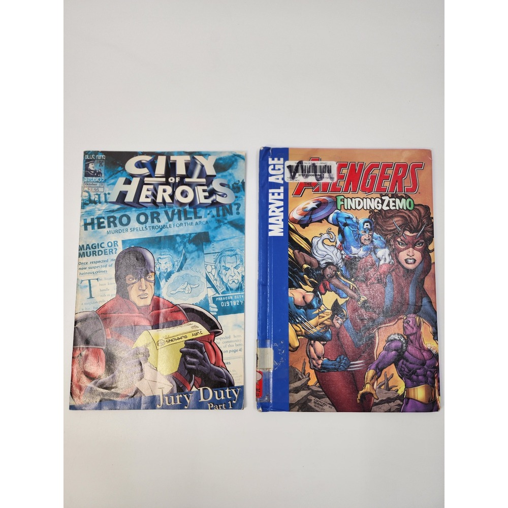 Marvel Age The Avengers Finding‎ Zemo Hardcover & City of Heroes Comic Book Lot